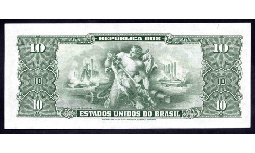 Бразилия 10 крузейро (1950) (BRASIL 10 cruzeiros (1950) ser.161) P 143 : UNC