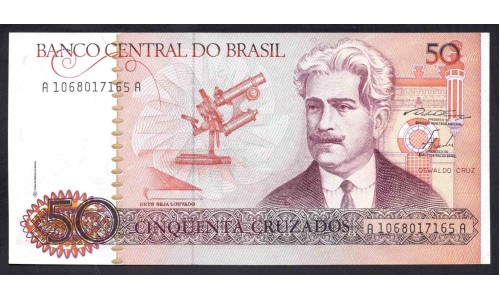 Бразилия 50 крузадо (1986-1988) (BRASIL 50 cruzados (1986-1988)) P 210a : UNC