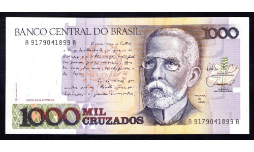Бразилия 1000 крузадо (1988) (BRASIL 1000 cruzados (1988)) P 213b : UNC