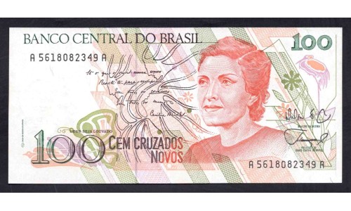 Бразилия 100 крузадо (1989) (BRASIL 100 cruzados (1989)) P 220a : UNC