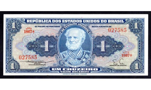 Бразилия 1 крузейро (1954-1958) (BRASIL 1 cruzeiros (1954-1958)) P 150b : UNC