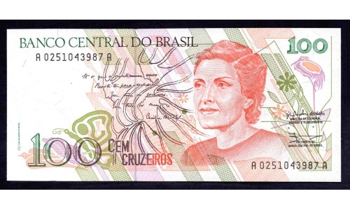 Бразилия 100 крузейро (1990) (BRASIL 100 cruzeiros (1990) P 228 : UNC