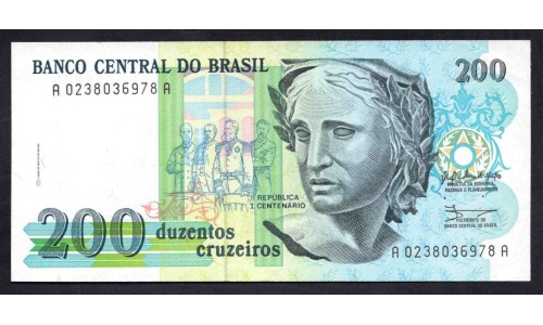 Бразилия 200 крузейро (1990) (BRASIL 200 cruzeiros (1990)) P 229 : UNC