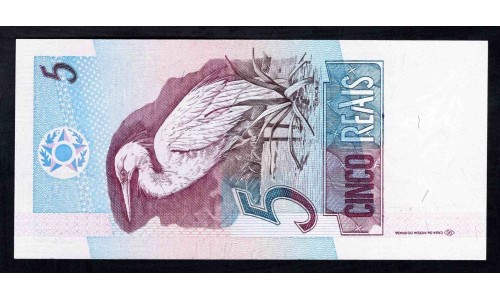 Бразилия 5 реалов (1997-2011) (BRASIL 5 reais (1997-2011)) P 244Аk : UNC