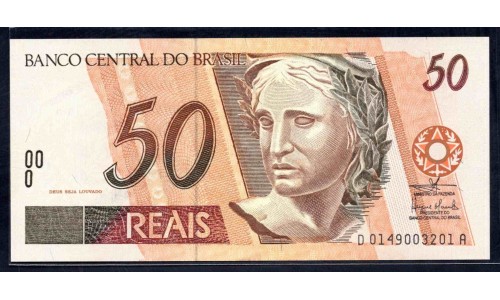 Бразилия 50 реалов (1994-2010) (BRASIL 50 reais (1994-2010)) P 246n : UNC