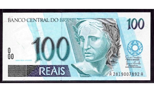 Бразилия 100 реалов (1994-2010) (BRASIL 100 reais (1994-2010)) P 247f : UNC