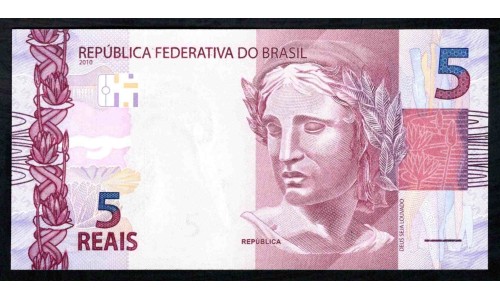 Бразилия 5 реалов 2010 (BRASIL 5 reais 2010) P 253a : UNC