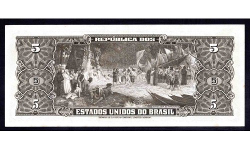 Бразилия 5 крузейро (1953-1959) (BRASIL 5 cruzeiros (1953-1959)) P 158c : UNC