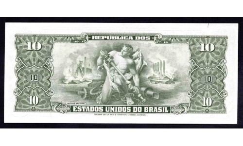 Бразилия 10 крузейро (1953-1960) (BRASIL 10 cruzeiros (1953-1960)) P 159c : UNC