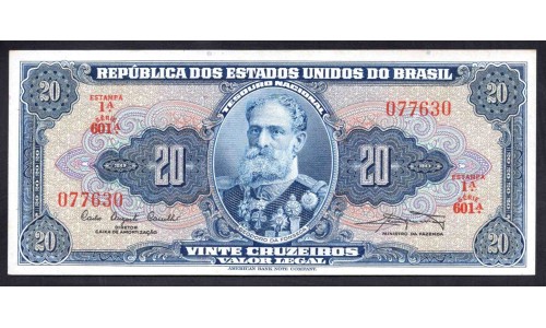 Бразилия 20 крузейро (1961-1963) (BRASIL 20 cruzeiros (1961-1963)) P 168a : UNC