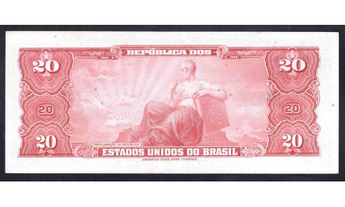 Бразилия 20 крузейро (1961-1963) (BRASIL 20 cruzeiros (1961-1963)) P 168a : UNC