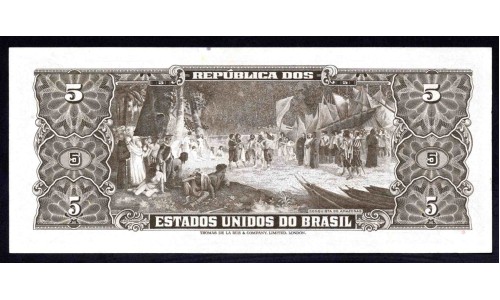 Бразилия 5 крузейро (1962-1964) (BRASIL 5 cruzeiros (1962-1964)) P 176d: UNC