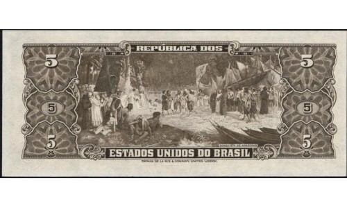 Бразилия 5 крузейро (1950) (BRASIL 5 cruzeiros (1950) ser.115) P 142 : UNC