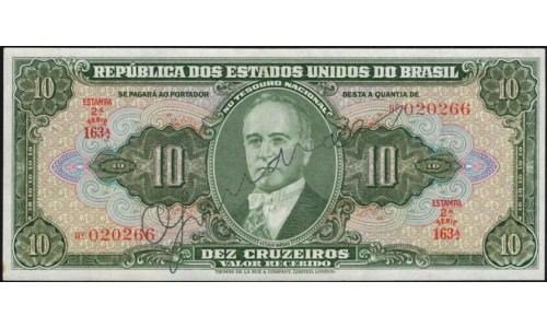 Бразилия 10 крузейро (1950) (BRASIL 10 cruzeiros (1950) ser.163) P 143 : UNC