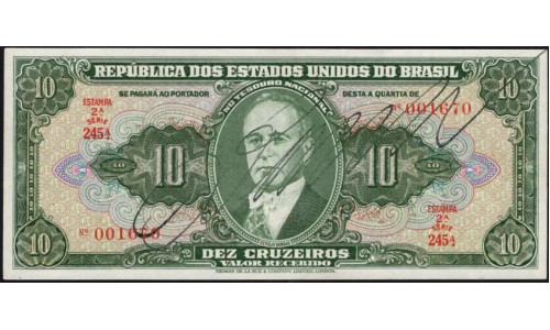 Бразилия 10 крузейро (1950) (BRASIL 10 cruzeiros (1950) ser.245) P 143 : UNC