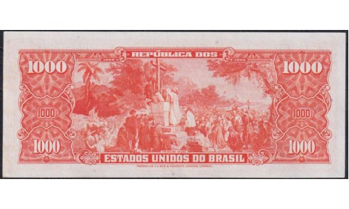 Бразилия 1000 крузейро (1960) 044075 (BRASIL 1000 cruzeiros (1960)) P 165: aUNC