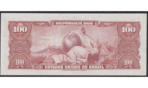 Бразилия 100 крузейро (1961-1964) (BRASIL 100 Cruzeiros (1961-1964)) P 170b: UNC