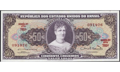 Бразилия 50 крузейро (1963) (BRASIL 50 cruzeiros (1963)) P 179: UNC
