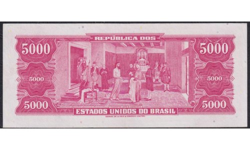 Бразилия 5000 крузейро (1965) 029532 (BRASIL 5000 cruzeiros (1965)) P 182А : aUNC/UNC