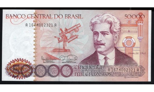 Бразилия 50000 крузейро (1984-1986) (BRASIL 50000 cruzeiros (1984-1986)) P 204b: UNC