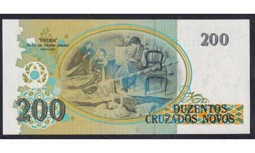 Бразилия 200 крузадо (1989) (BRASIL 200 cruzados (1989)) P 221a: UNC