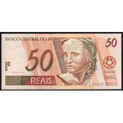 Бразилия 50 реалов (1994-2010) (BRASIL 50 reais (1994-2010)) P 246j: UNC