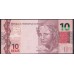 Бразилия 10 реалов 2010 года, серия ВА (BRASIL 10 reais 2010) P 254a : UNC
