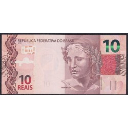 Бразилия 10 реалов 2010 года (BRASIL 10 reais 2010) P 254c: UNC