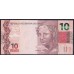 Бразилия 10 реалов 2010 года (BRASIL 10 reais 2010) P 254c: UNC