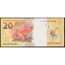 Бразилия 20 реалов 2010 года, Серия АА (BRASIL 20 reais 2010) P 255a: UNC