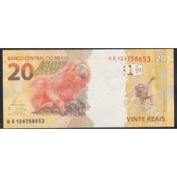 Бразилия 20 реалов 2010 года (BRASIL 20 reais 2010) P 255d: UNC