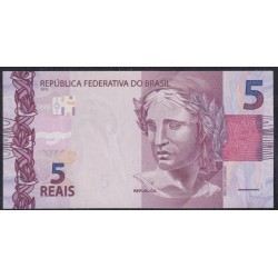 Бразилия 5 реалов 2010 (BRASIL 5 reais 2010) P 253d: UNC