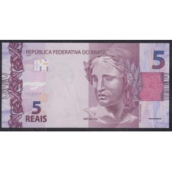Бразилия 5 реалов 2010 (BRASIL 5 reais 2010) P 253e: UNC