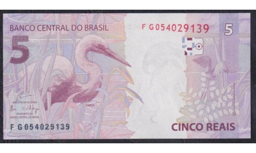 Бразилия 5 реалов 2010 (BRASIL 5 reais 2010) P 253e: UNC