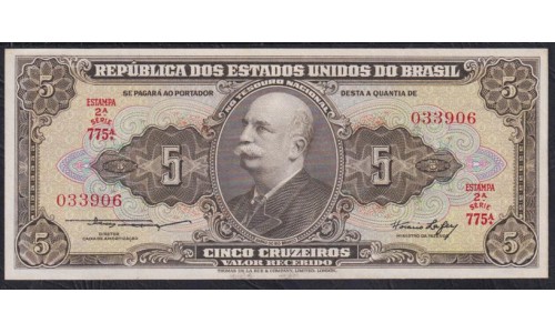 Бразилия 5 крузейро (1953-1959) (BRASIL 5 cruzeiros (1953-1959)) P 158a : UNC