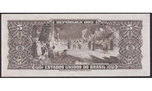 Бразилия 5 крузейро (1953-1959) (BRASIL 5 cruzeiros (1953-1959)) P 158a : UNC