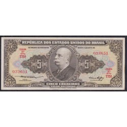 Бразилия 5 крузейро (1953-1959) (BRASIL 5 cruzeiros (1953-1959)) P 158a : UNC-