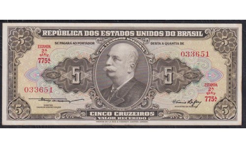 Бразилия 5 крузейро (1953-1959) (BRASIL 5 cruzeiros (1953-1959)) P 158a : UNC-