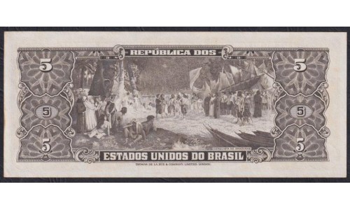 Бразилия 5 крузейро (1953-1959) (BRASIL 5 cruzeiros (1953-1959)) P 158a : UNC-