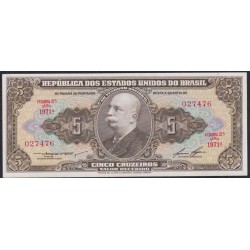Бразилия 5 крузейро (1953-1959) (BRASIL 5 cruzeiros (1953-1959)) P 158d : UNC