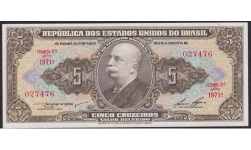Бразилия 5 крузейро (1953-1959) (BRASIL 5 cruzeiros (1953-1959)) P 158d : UNC