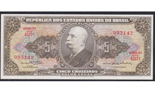 Бразилия 5 крузейро (1962-1964) (BRASIL 5 cruzeiros (1962-1964)) P 176d : UNC