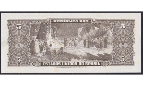 Бразилия 5 крузейро (1962-1964) (BRASIL 5 cruzeiros (1962-1964)) P 176d : UNC