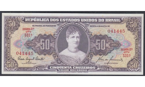 Бразилия 50 крузейро (1963) (BRASIL 50 cruzeiros (1963)) P 179: UNC