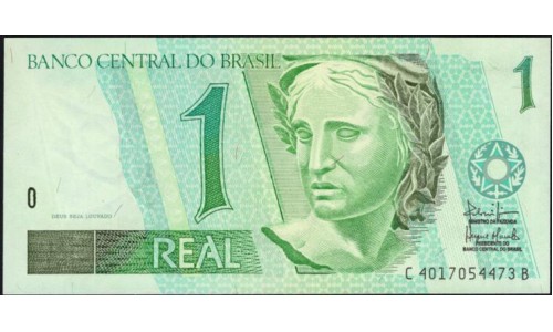 Бразилия 1 реал (1997-2003) (BRASIL 1 real (1997-2003)) P 243Ag : UNC