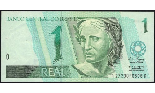 Бразилия 1 реал (1994-1997) (BRASIL 1 real (1994-1997)) P 243a: UNC