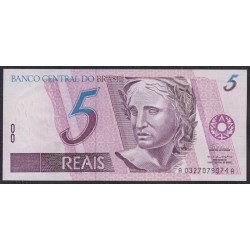 Бразилия 5 реалов (1994-1997), A0327079074A (BRASIL 5 reais (1994-1997)) P 244a: UNC