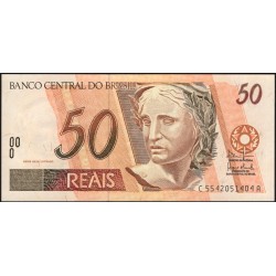 Бразилия 50 реалов (1994-2010) (BRASIL 50 reais (1994-2010)) P 246l : UNC