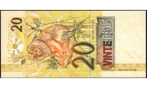 Бразилия 20 реалов (2002-2010) (BRASIL 20 reais (2002-2010)) P 250e: UNC