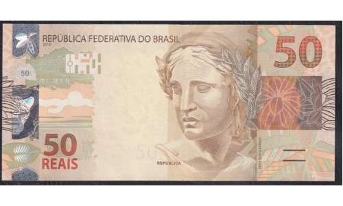 Бразилия 50 реалов 2010 (BRASIL 50 reais 2010) P 256h: UNC